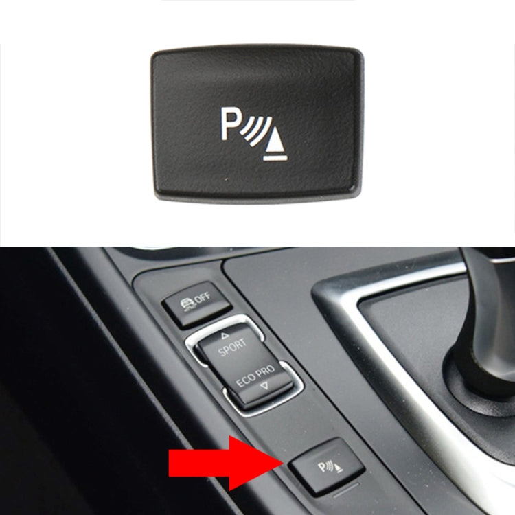 Pour BMW Série 3, commande centrale multifonction pour voiture à conduite à gauche (6131 9252 912), bouton radar (noir), bouton radar (rouge)