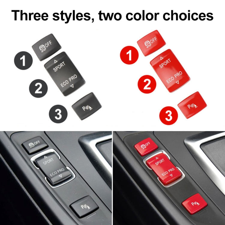 Pour BMW Série 3, commande centrale multifonction pour voiture à conduite à gauche (6131 9252 912), bouton radar (noir), bouton radar (rouge)