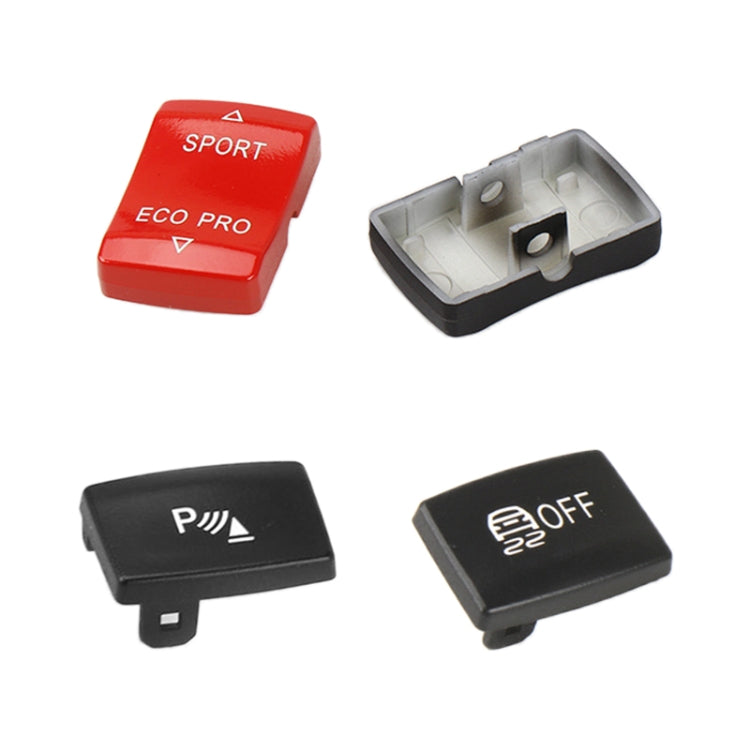 Pour BMW Série 3, commande centrale multifonction pour voiture à conduite à gauche (6131 9252 912), bouton radar (noir), bouton radar (rouge)