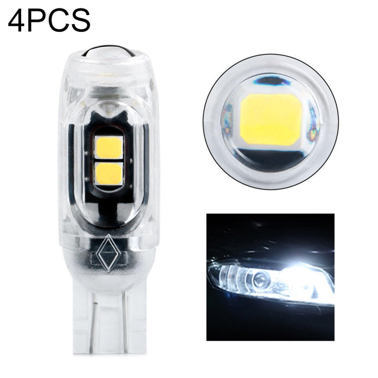 4pcs T10 DC12V /  0.84W / 0.07A / 150LM Car Clearance Light 5LEDs SMD-3030 Lamp Beads with lens