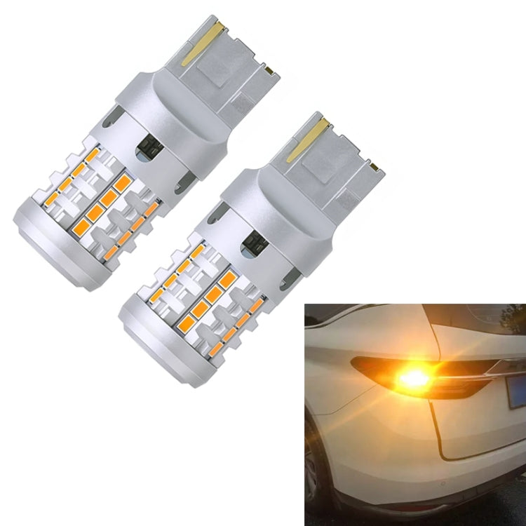 2pcs 7440 IC12-28V / 16.68W / 1.39A Car 3020EMC-26 Constant Current Wide Voltage Turn Signal Light, 7440 (White Light), 7440 (Yellow Light)