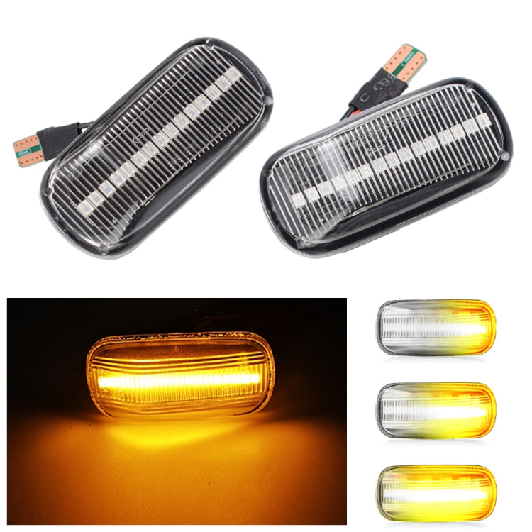 2pcs For Honda Civic 2001-2015 Car Dynamic LED Fender Side Light 34301-S5H-T02, For Honda Civic 2001-2015 (Transparent), For Honda Civic 2001-2015 (Transparent Black)