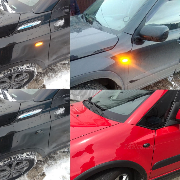 2pcs For Suzuki Grand Vitara JT 2005-2012 Car Dynamic LED Fender Side Light, For Suzuki Grand Vitara JT 2005-2012 (Transparent Black), For Suzuki Grand Vitara JT 2005-2012 (Transparent)