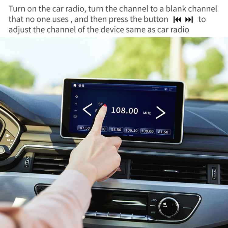 Car Bluetooth MP3 Player Audio FM Transmitter with Ambient Light