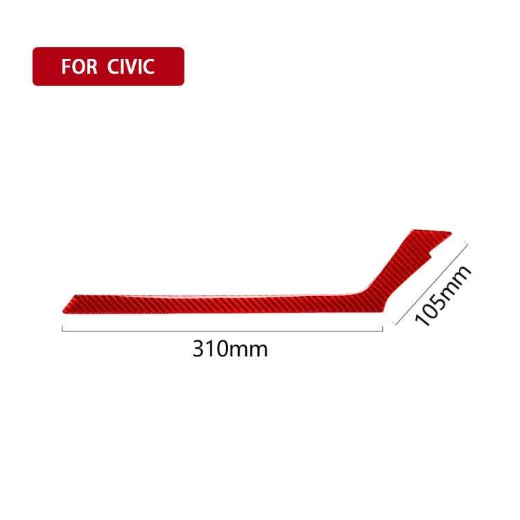 Car Carbon Fiber Below the Central Control Air Outlet Decorative Sticker for Honda Tenth Generation Civic 2016-2019, Right Drive
