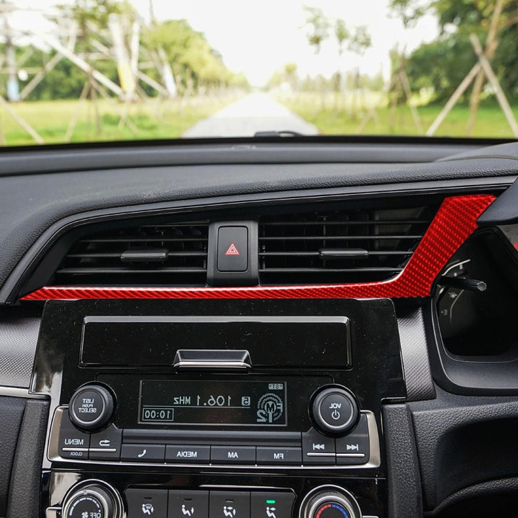 Car Carbon Fiber Below the Central Control Air Outlet Decorative Sticker for Honda Tenth Generation Civic 2016-2019, Right Drive, Below the Central Control Air Outlet Right Drive