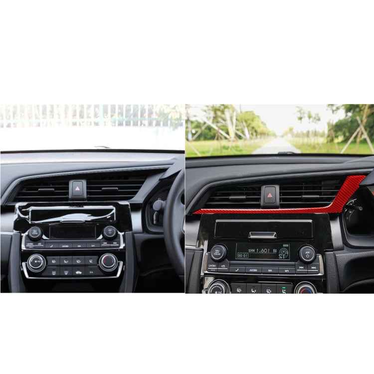 Car Carbon Fiber Below the Central Control Air Outlet Decorative Sticker for Honda Tenth Generation Civic 2016-2019, Right Drive