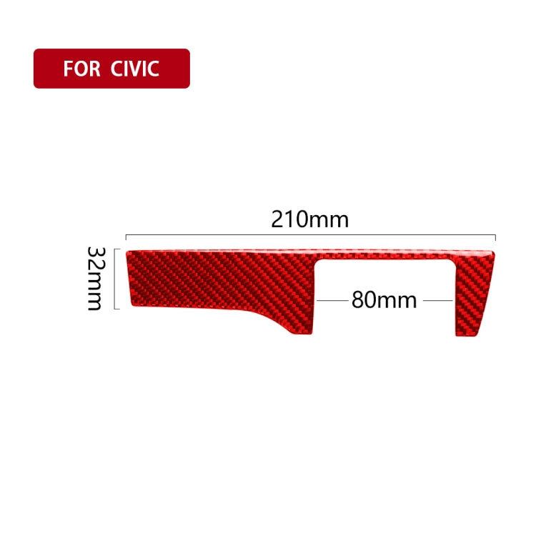 Car Carbon Fiber Headlight Switch Panel Decorative Sticker for Honda Tenth Generation Civic 2016-2019, Right Drive, Headlight Switch Right Drive