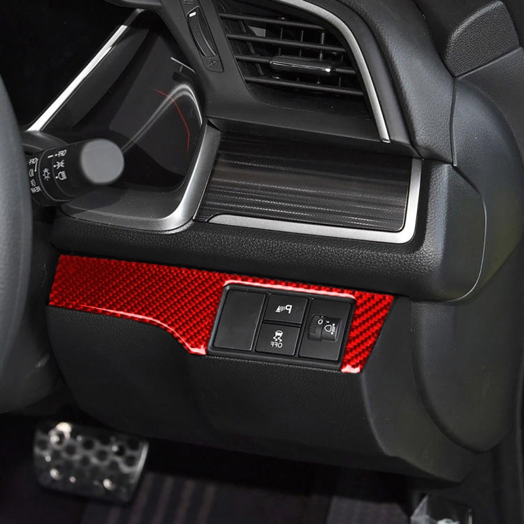 Car Carbon Fiber Headlight Switch Panel Decorative Sticker for Honda Tenth Generation Civic 2016-2019, Right Drive, Headlight Switch Right Drive