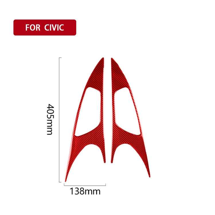 Car Carbon Fiber Door Handle Door Wrist Panel Decorative Sticker for Honda Tenth Generation Civic 2016-2019, Left and Right Drive Universal