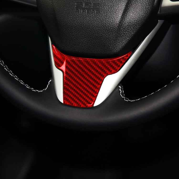Car Carbon Fiber Steering Wheel Decorative Sticker for Honda Tenth Generation Civic 2016-2019, Left and Right Drive Universal