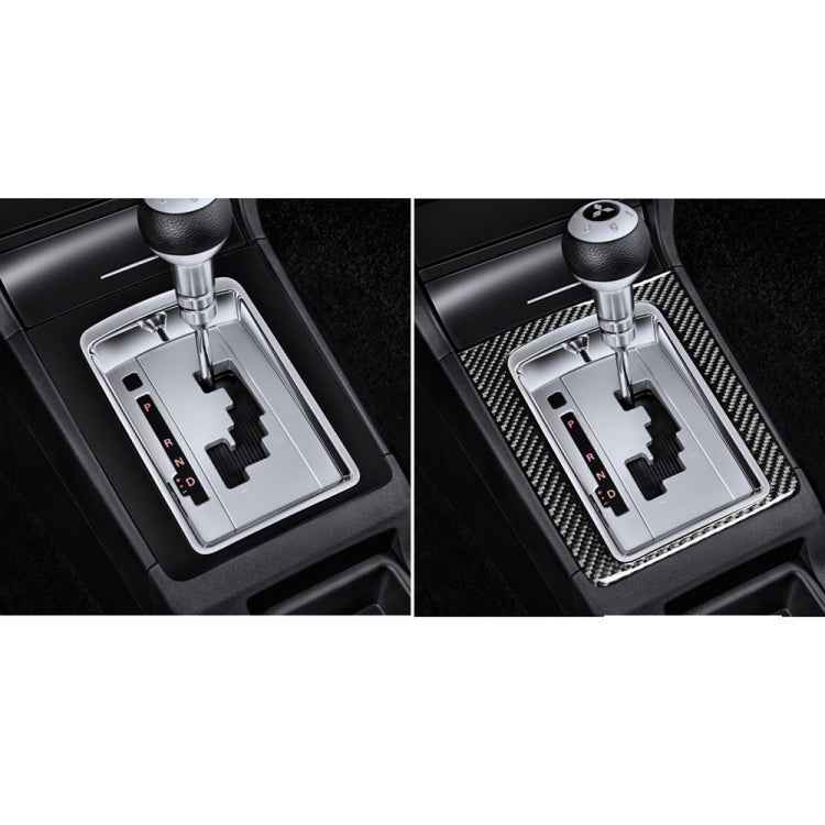 Car Carbon Fiber Gear Position Decorative Sticker for Mitsubishi Lancer-ex / EVO / Fortis 9-10th Generation, Left and Right Drive Universal High-configuration