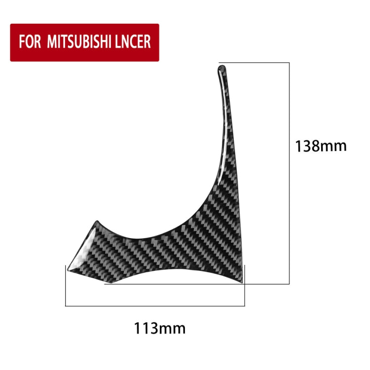 Car Carbon Fiber Right Speedometer Decorative Sticker for Mitsubishi Lancer EVO 2008-2016, Left Drive, Right Speedometer