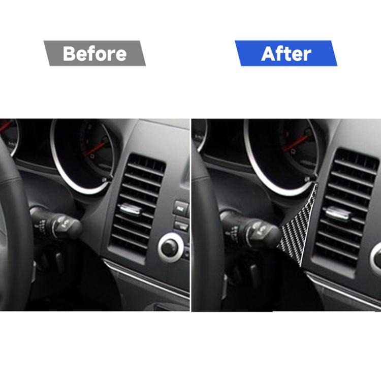 Car Carbon Fiber Right Speedometer Decorative Sticker for Mitsubishi Lancer EVO 2008-2016, Left Drive, Right Speedometer