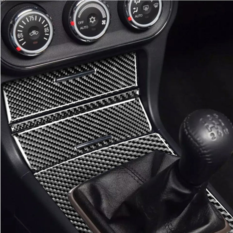 Car Carbon Fiber Storage + Gear Decorative Sticker for Mitsubishi Lancer EVO (Only GT / GTS) 2010-2015, Left and Right Drive Universal, Storage + Gear