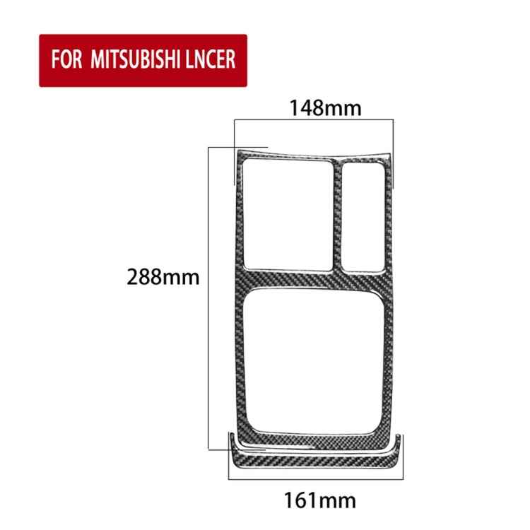 Car Carbon Fiber Manual Gearbox Decorative Sticker for Mitsubishi Lancer EVO (Only GTS) 2008-2015, Left and Right Drive Universal