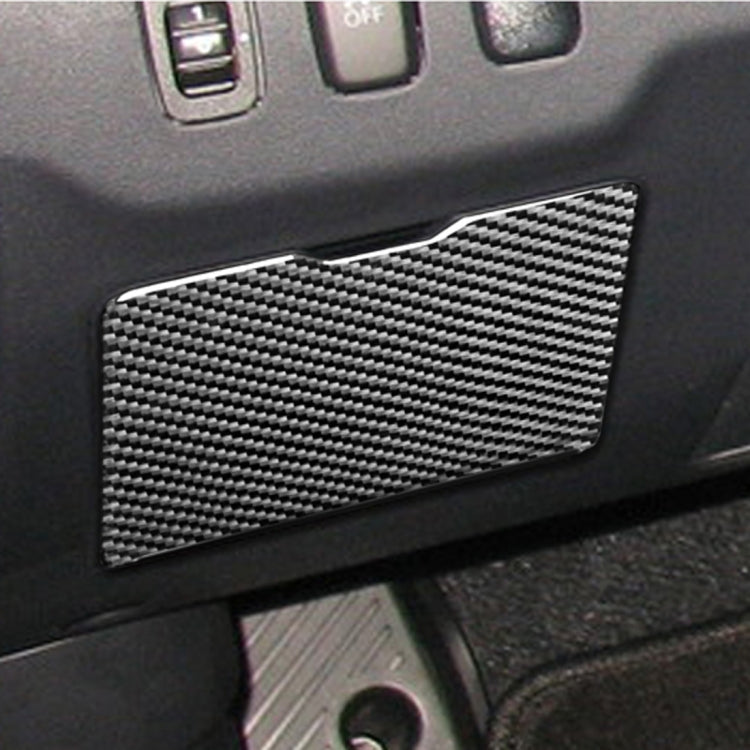 Car Carbon Fiber Driver Storage Box Decorative Sticker for Mitsubishi Lancer EVO 2008-2015, Left and Right Drive Universal, Driver Storage Box