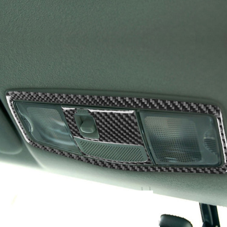 Car Carbon Fiber Roof Front Reading Light without Sunroof Decorative Sticker for Mitsubishi Lancer EVO 2008-2015, Left and Right Drive Universal, Roof Front Reading Light without Sunroof