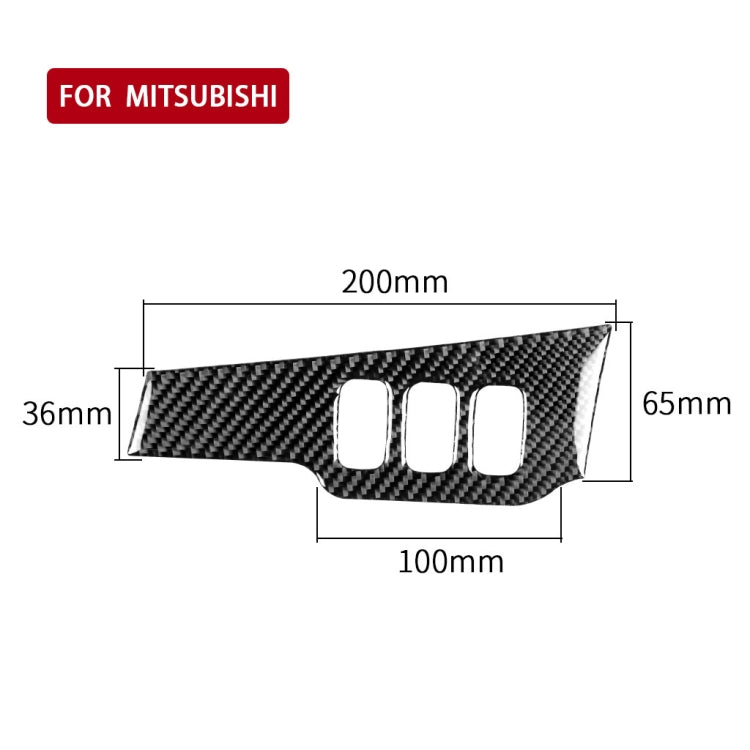 Car Carbon Fiber Dimming Control Panel Decorative Sticker for Mitsubishi Lancer EVO 2008-2015, Right Drive, Dimming Control Panel, Right Drive