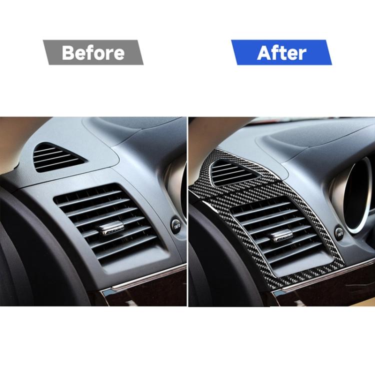 4 PCS Car Carbon Fiber Left and Right Air Outlet Decorative Sticker for Mitsubishi Lancer EVO 2008-2015, Left and Right Drive Universal, Left and Right Air Outlet