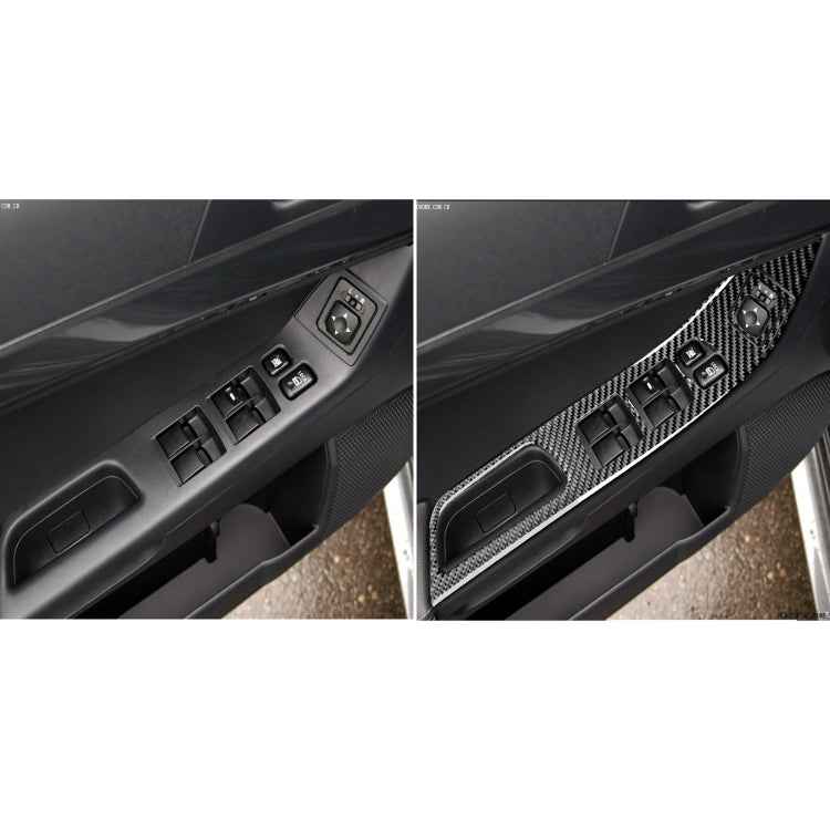 6 PCS Car Carbon Fiber Glass Lift Panel Decorative Sticker for Mitsubishi Lancer EVO 2008-2015, Left Drive