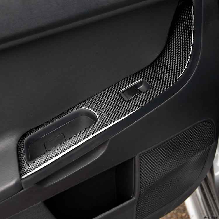 6 PCS Car Carbon Fiber Glass Lift Panel Decorative Sticker for Mitsubishi Lancer EVO 2008-2015, Left Drive