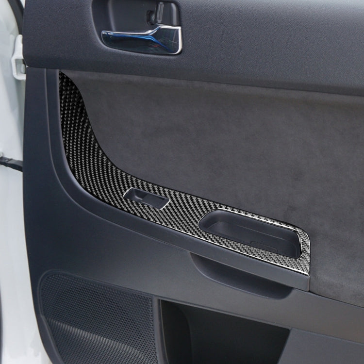 6 PCS Car Carbon Fiber Glass Lift Panel Decorative Sticker for Mitsubishi Lancer EVO 2008-2015, Left Drive, Glass Lift Panel, Left Drive