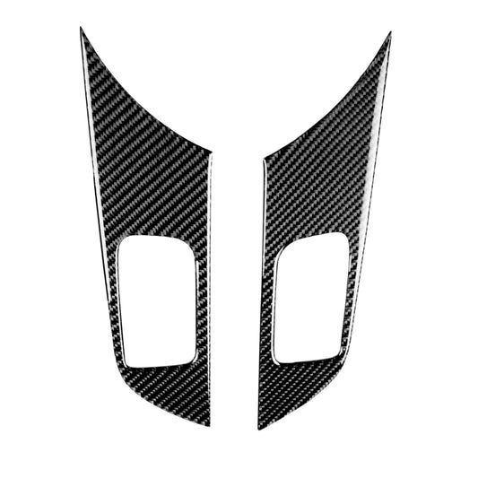 2 PCS Car Carbon Fiber Door Handle Panel Decorative Sticker for Mitsubishi Lancer EVO 2008-2015, Left and Right Drive Universal, Door Handle Panel