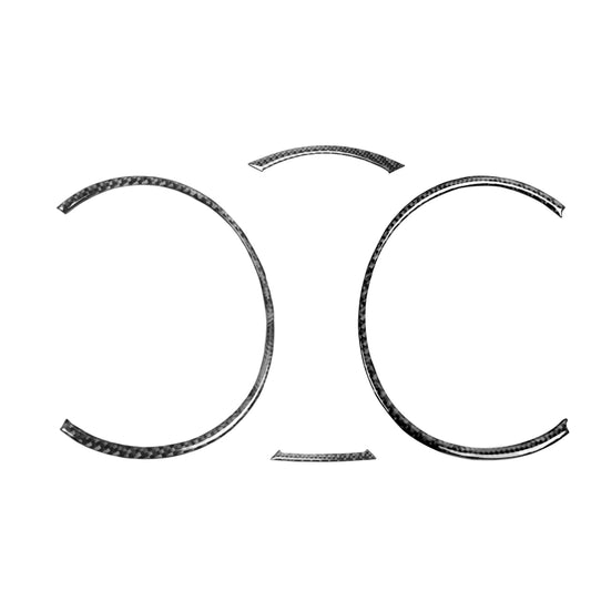 4 PCS Car Carbon Fiber Speedometer Decorative Sticker for Mitsubishi Lancer EVO 2008-2015, Left and Right Drive Universal, Speedometer