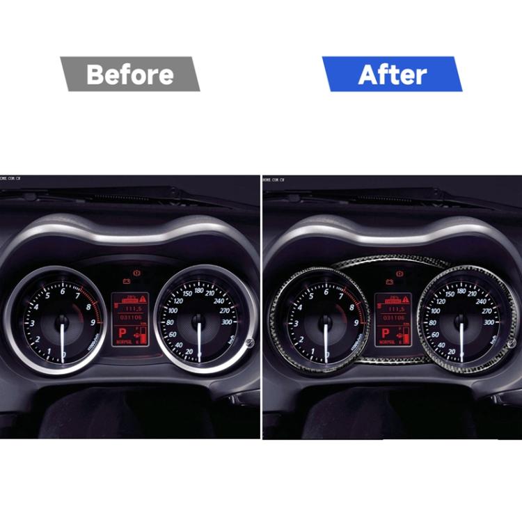 4 PCS Car Carbon Fiber Speedometer Decorative Sticker for Mitsubishi Lancer EVO 2008-2015, Left and Right Drive Universal, Speedometer