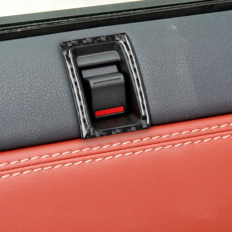 2 PCS Car Carbon Fiber Left and Right Door Lock Decorative Sticker for Nissan GTR R35 2008-2020, Left and Right Drive Universal