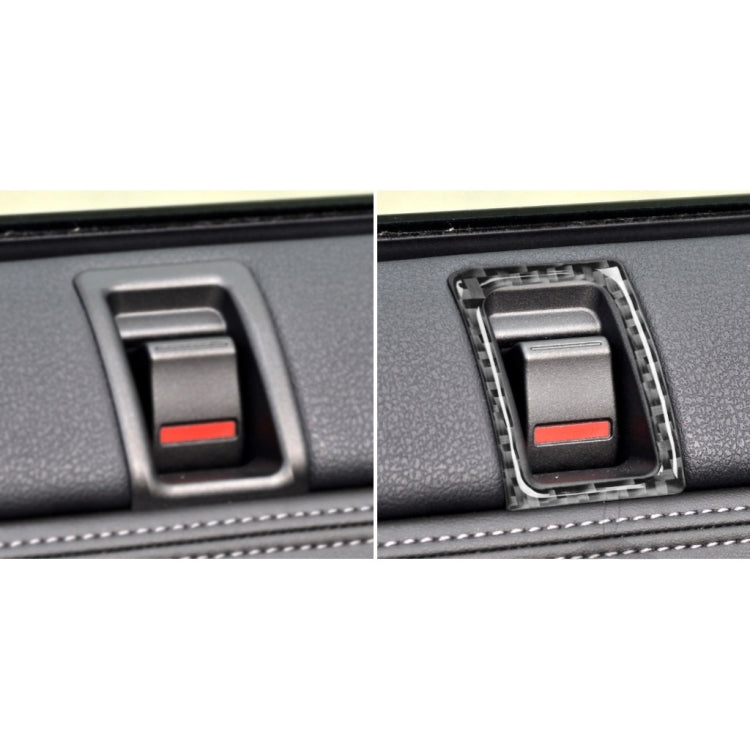 2 PCS Car Carbon Fiber Left and Right Door Lock Decorative Sticker for Nissan GTR R35 2008-2020, Left and Right Drive Universal