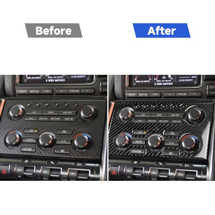 Car Carbon Fiber Instrument Control Panel Decorative Sticker for Nissan GTR R35 2008-2016, Right Drive, Instrument Control Panel, Right Drive