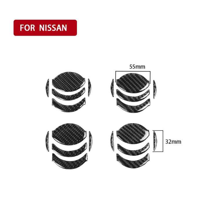 20 PCS Car Carbon Fiber Central Air Outlet Decorative Sticker for Nissan GTR R35 2008-2016, Left and Right Drive Universal