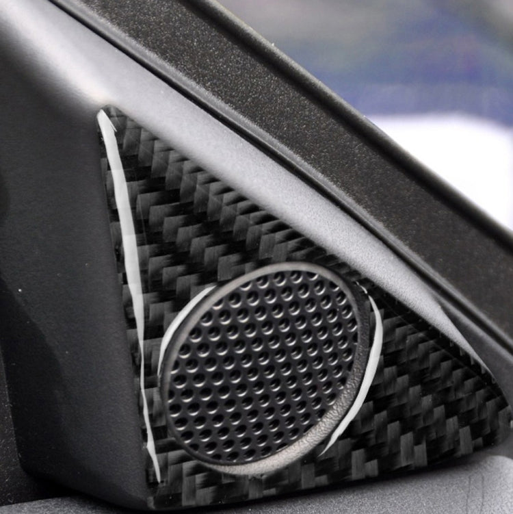 2 PCS Car Carbon Fiber Door Horn Decorative Sticker for Nissan GTR R35 2008-2020, Left and Right Drive Universal, Door Horn