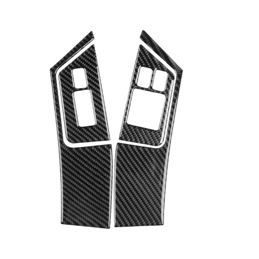 4 PCS Car Carbon Fiber Window Lift Button Panel Decorative Sticker for Nissan GTR R35 2008-2016, Right Drive, Window Lift Button Panel, Right Drive