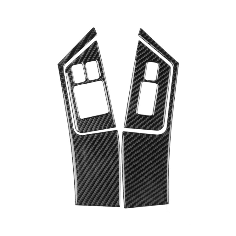 4 PCS Car Carbon Fiber Window Lift Button Panel Decorative Sticker for Nissan GTR R35 2008-2016, Left Drive, Window Lift Button Panel, Left Drive