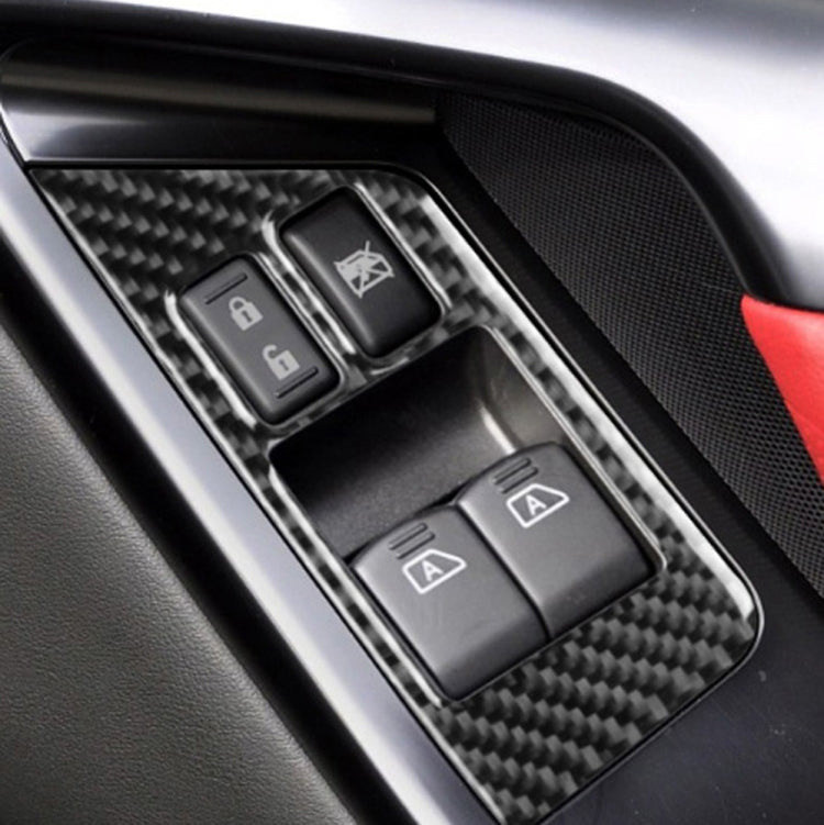 2 PCS Car Carbon Fiber Window Lift Defogger Button Decorative Sticker for Nissan GTR R35 2008-2016, Right Drive, Window Lift Defogger Button, Right Drive