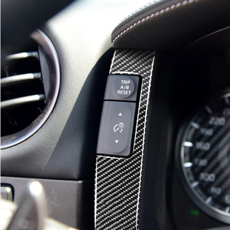 2 PCS Car Carbon Fiber Speedometer Decorative Sticker for Nissan GTR R35 2008-2016, Left and Right Drive Universal, Speedometer