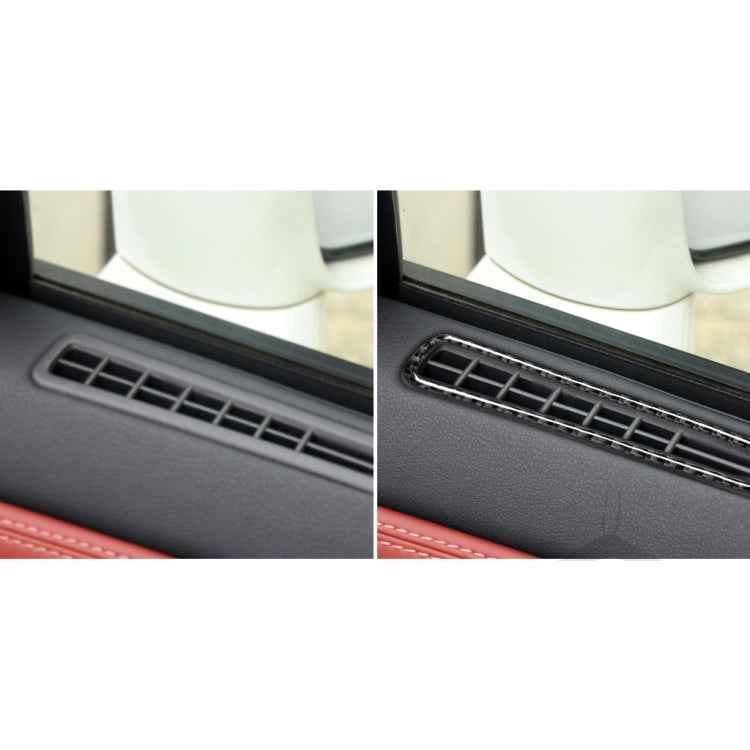 2 PCS Car Carbon Fiber Defogging of Window Air Outlet Decorative Sticker for Nissan GTR R35 2008-2020, Left and Right Drive Universal