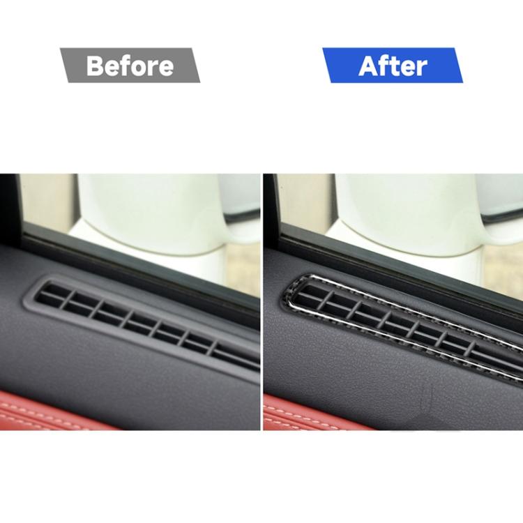 2 PCS Car Carbon Fiber Defogging of Window Air Outlet Decorative Sticker for Nissan GTR R35 2008-2020, Left and Right Drive Universal, Defogging of Window Air Outlet