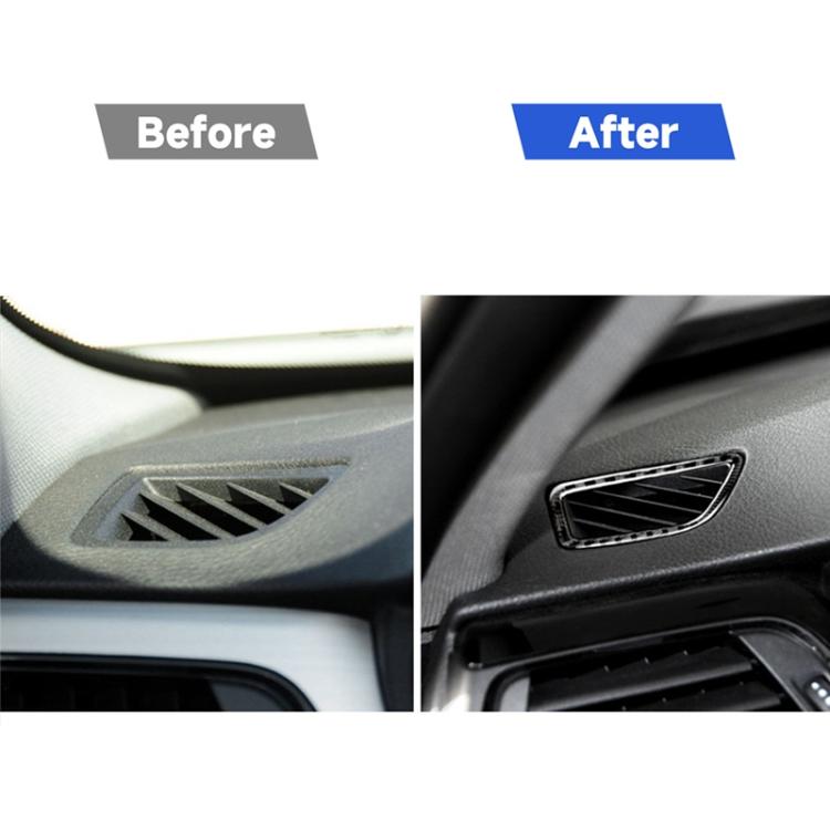 Carbon Fiber Car Instrument Air Outlet Decorative Sticker for BMW (F30) 2013-2018 / (F34) 2013-2017, Sutible for Left Driving, Instrument Air Outlet
