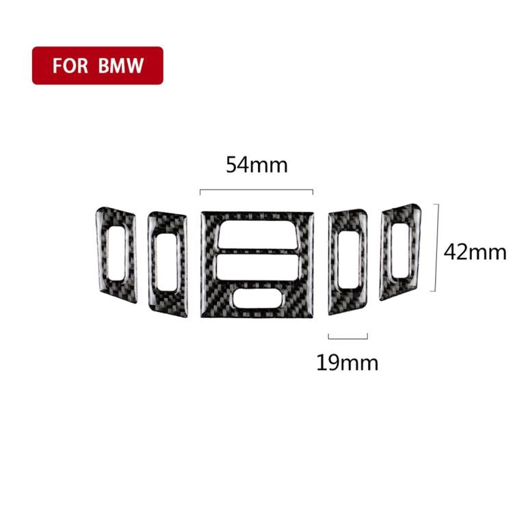 5 PCS High Matching Carbon Fiber Car Air Outlet Decorative Sticker for BMW E90 / E92 / E93 2005-2012, High Matching Air Outlet