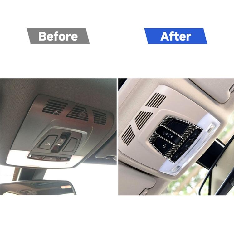 Carbon Fiber Car Reading Light Panel Decorative Sticker for BMW F20 2012-2017 / F30 / F34 / F32 2013-2017 / X5 2014-2017 / X6 2015-2017 / X1 2016-2017, Reading Light