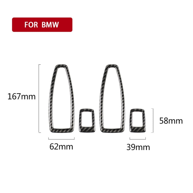 Carbon Fiber Car Lifting Panel Decorative Sticker for BMW F20 / F21 2012-2016 / F30 2013-2015 / F34 2013-2016, Lifting Panel