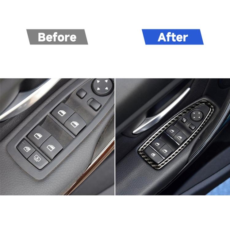 Carbon Fiber Car Lifting Panel Decorative Sticker for BMW F20 / F21 2012-2016 / F30 2013-2015 / F34 2013-2016, Lifting Panel