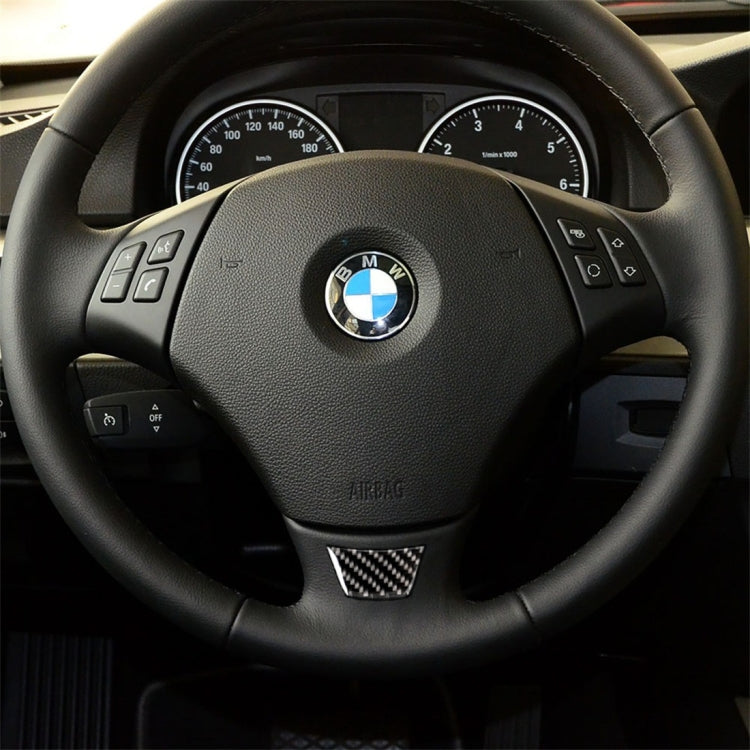Little B Version Carbon Fiber Car Steering Wheel Decorative Sticker for BMW E90 2005-2012, Steering Wheel (Little B Version)