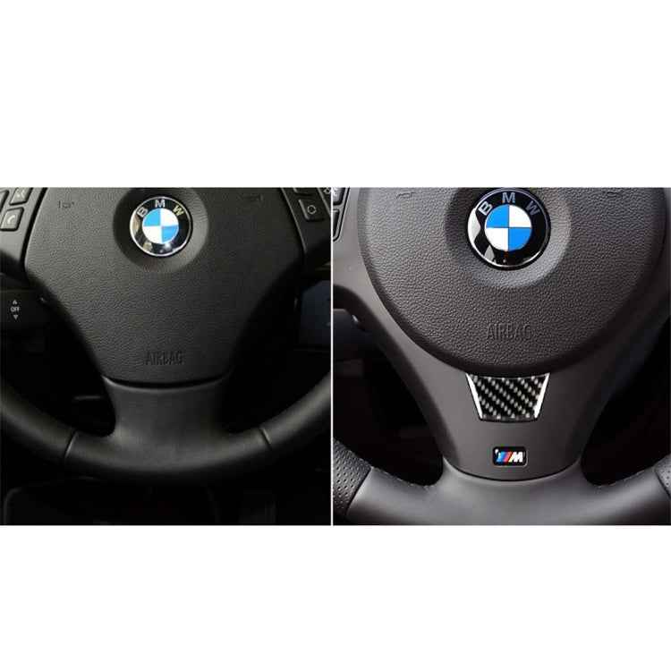 Little B Version Carbon Fiber Car Steering Wheel Decorative Sticker for BMW E90 2005-2012