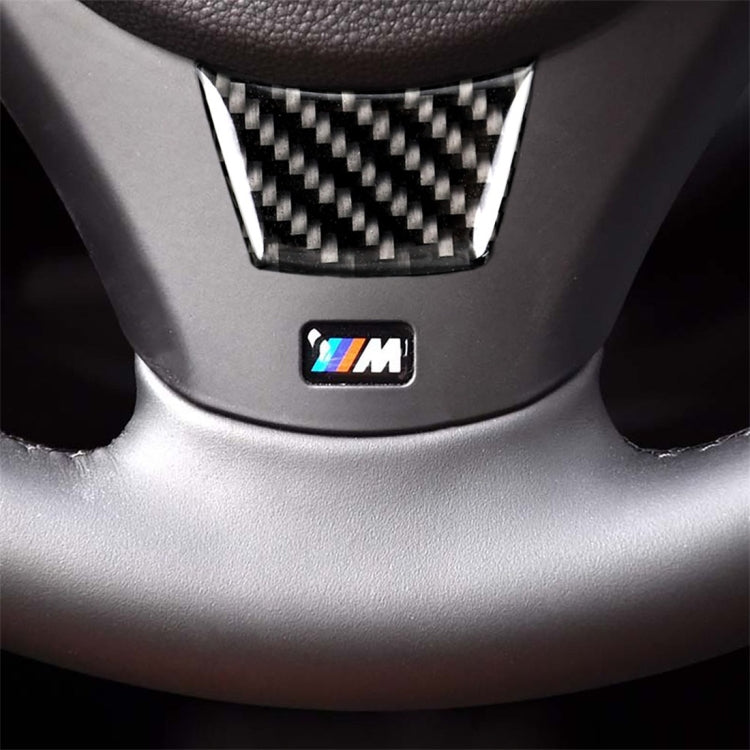Little B Version Carbon Fiber Car Steering Wheel Decorative Sticker for BMW E90 2005-2012, Steering Wheel (Little B Version)