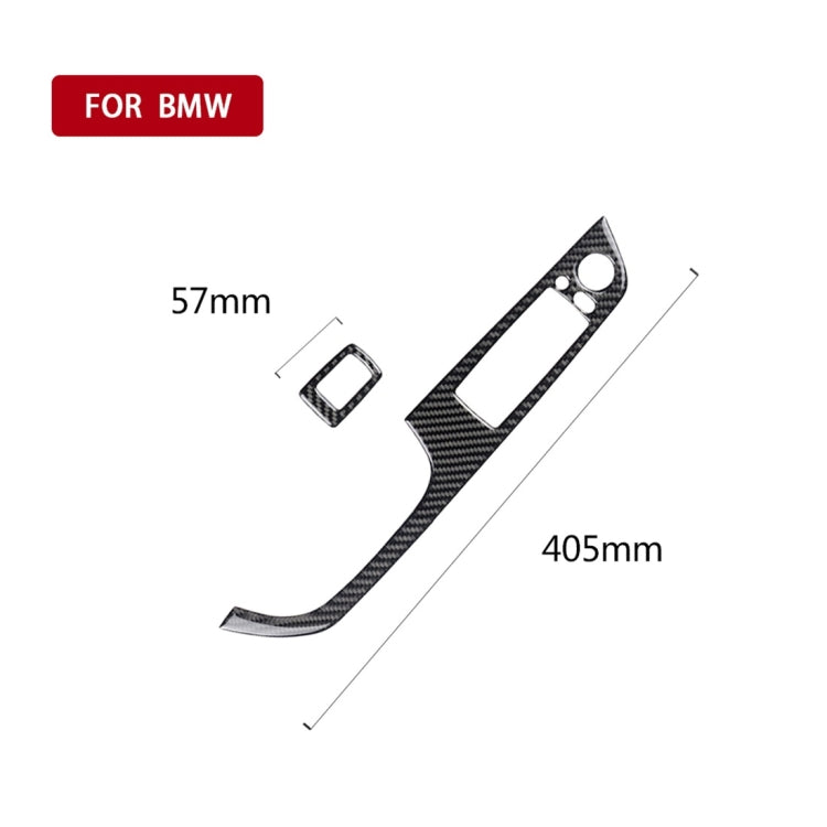 2 PCS Carbon Fiber Car Left Driving Lifting Panel Decorative Sticker for BMW E92 2005-2012, Diameter: 40.4cm